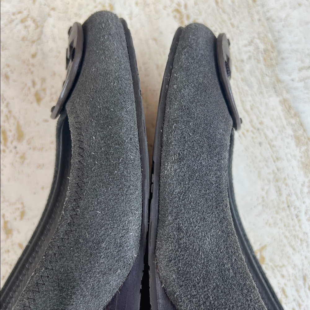 Tory Burch SALLY-SPLIT SUEDE women’s size 8 made in Brazil wedge classic office - Picture 11 of 13